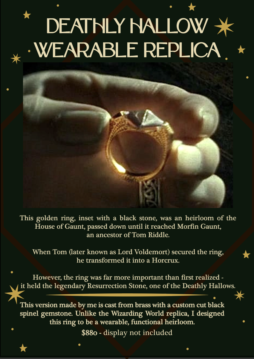 Resurrection Stone Ring (Deathly Hallow from Harry Potter)