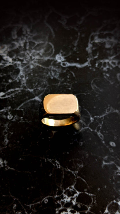 Rounded Rectangle Brass Signet - Ready to Ship