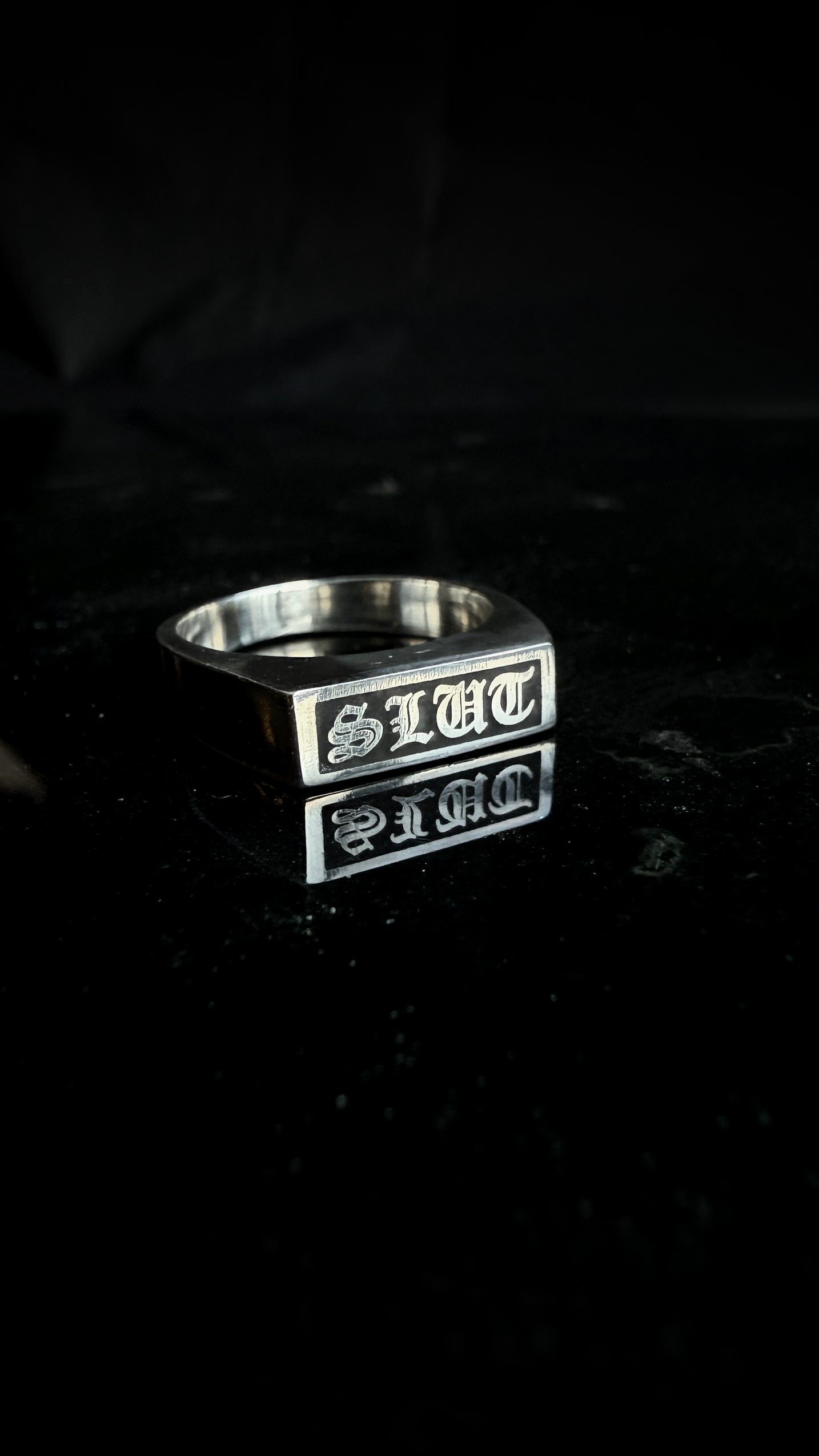 SLUT Silver Text Signet