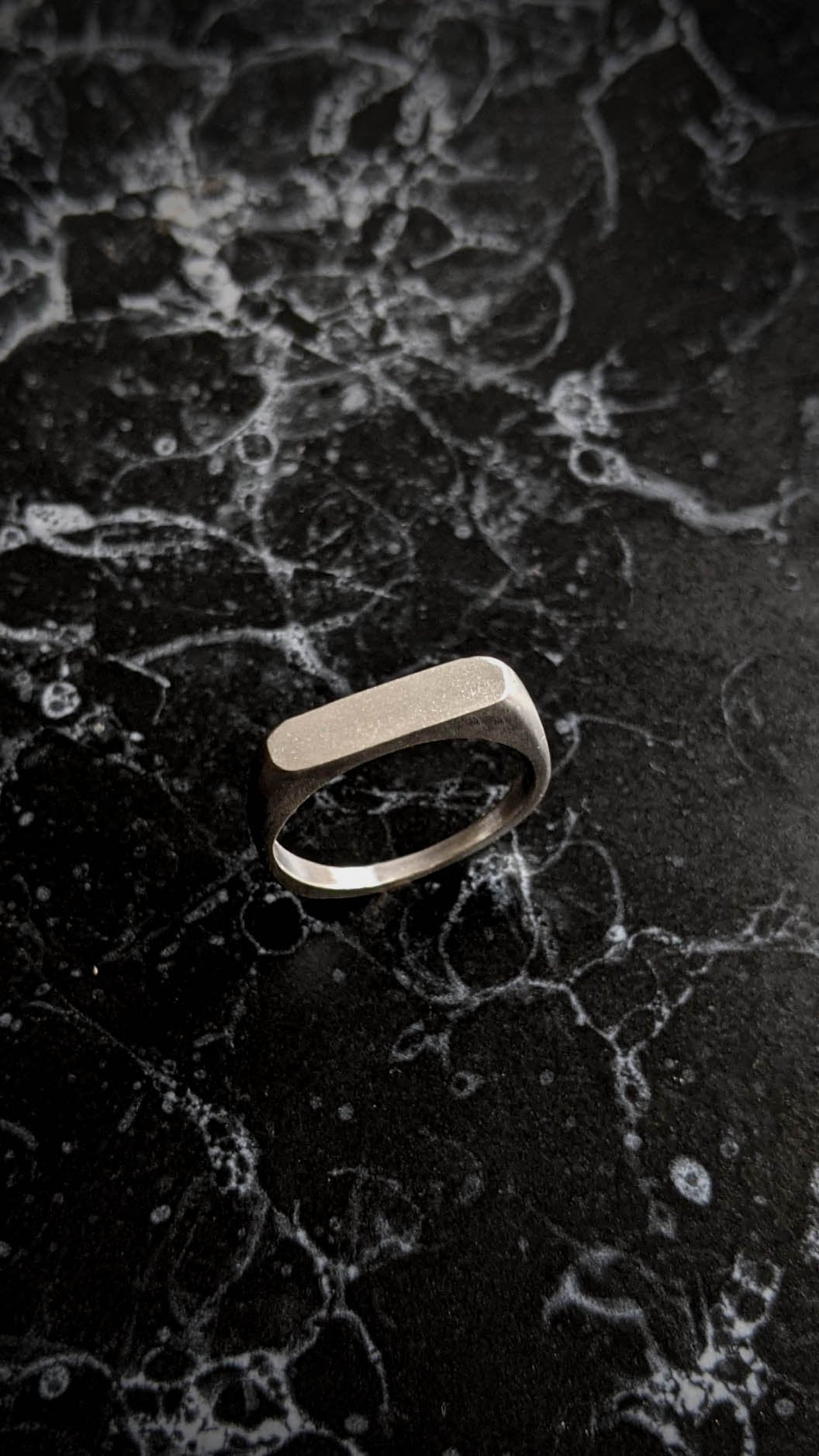 Skinny Oval Stacking Signet Ring