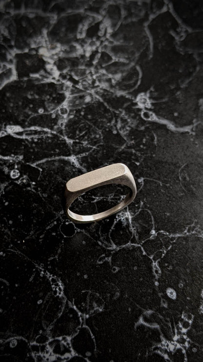 Skinny Oval Stacking Signet Ring