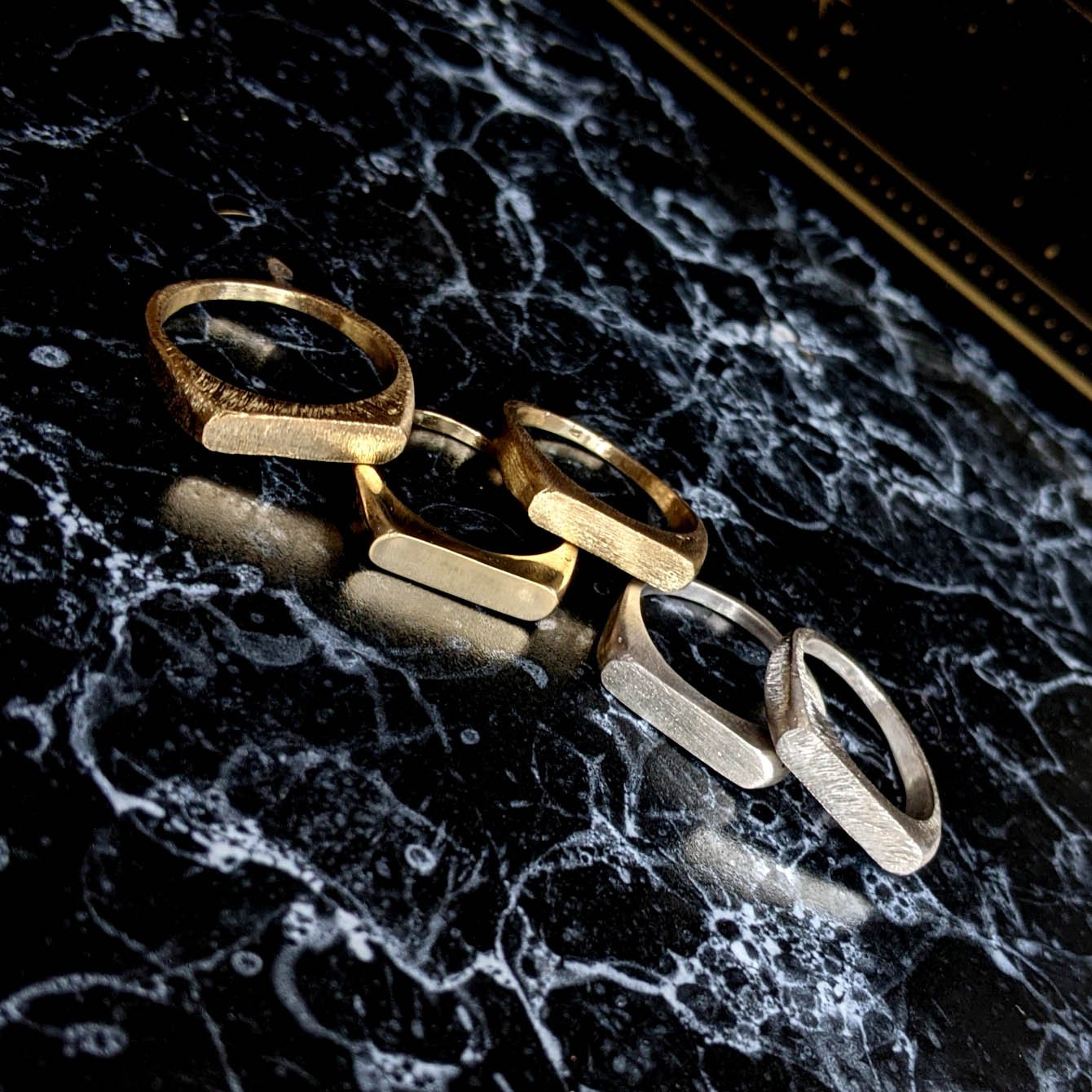 Skinny Oval Stacking Signet Ring