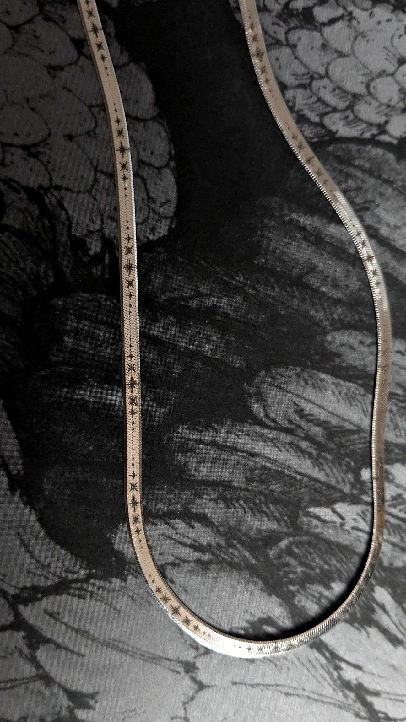 Celestial Starburst Herringbone Chain - Silver