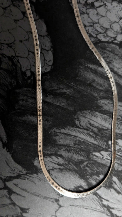 Celestial Starburst Herringbone Chain - Silver