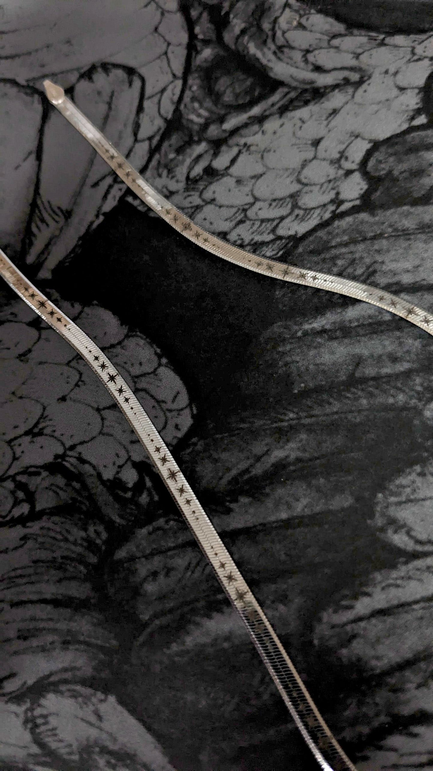 Celestial Starburst Herringbone Chain - Silver