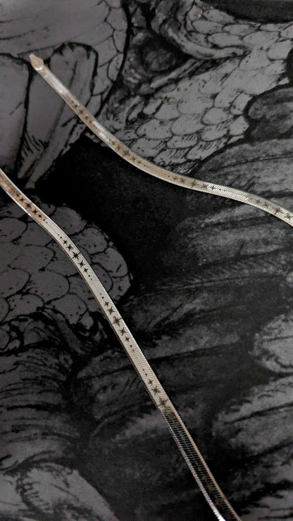 Celestial Starburst Herringbone Chain - Silver