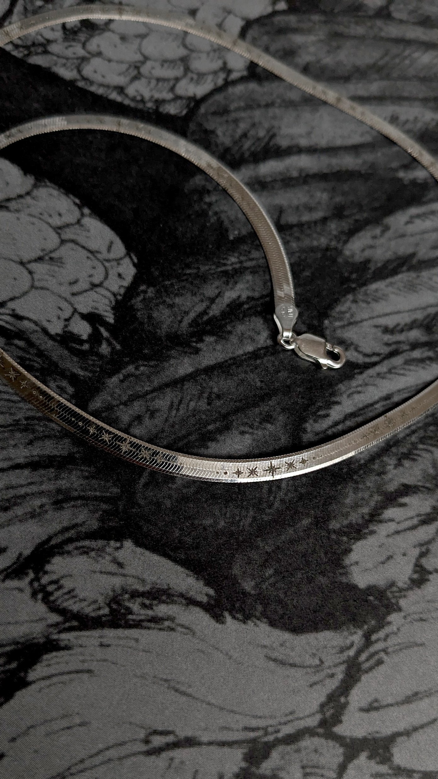 Celestial Starburst Herringbone Chain - Silver