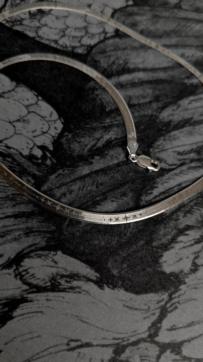 Celestial Starburst Herringbone Chain - Silver