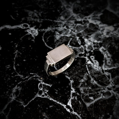 Stepped Pinky Signet Ring