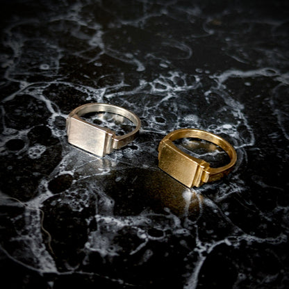 Stepped Pinky Signet Ring