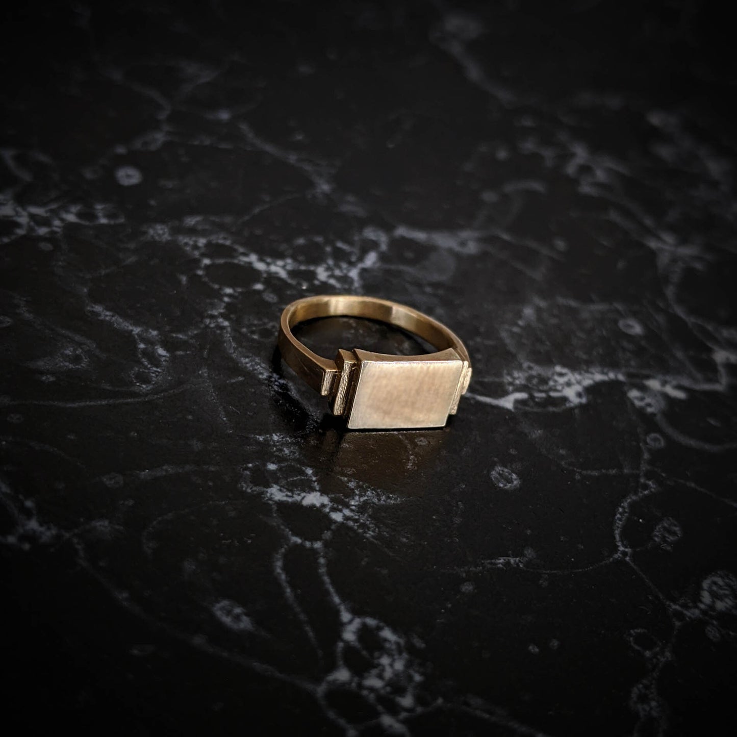Stepped Pinky Signet Ring