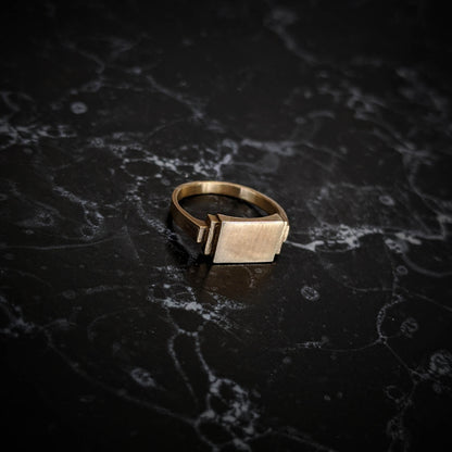 Stepped Pinky Signet Ring