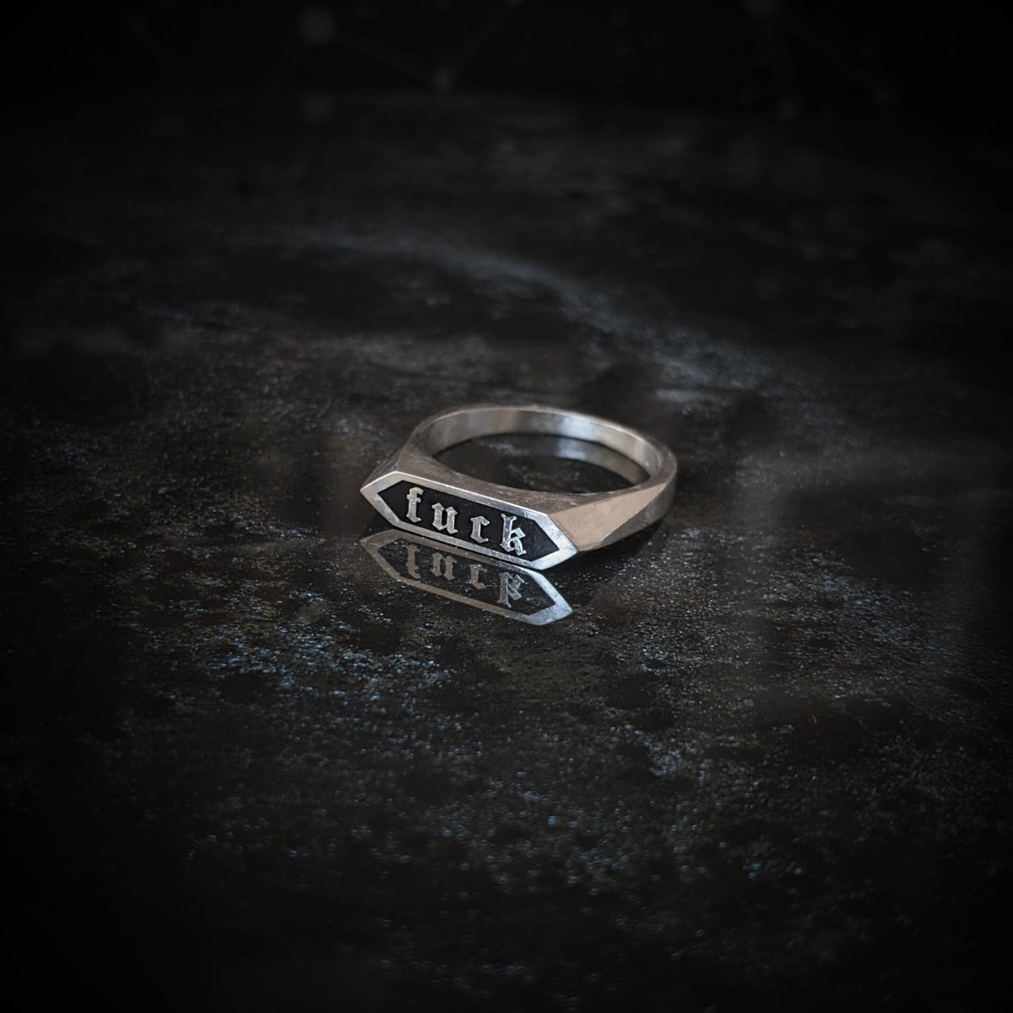 Text Signet - Silver Hex