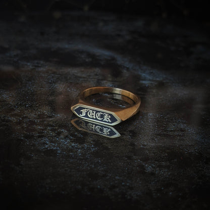 Text Signet - Brass Hex