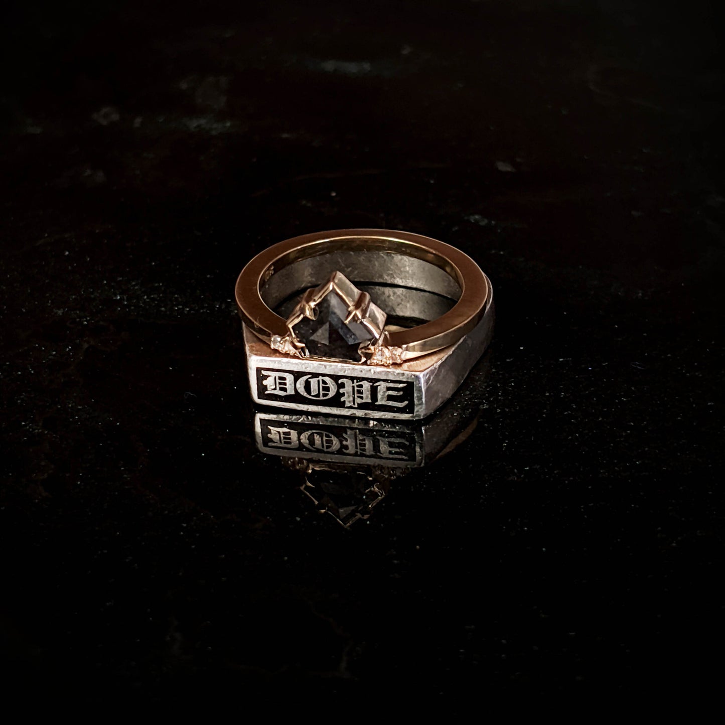 Text Signet - Brass Rectangle