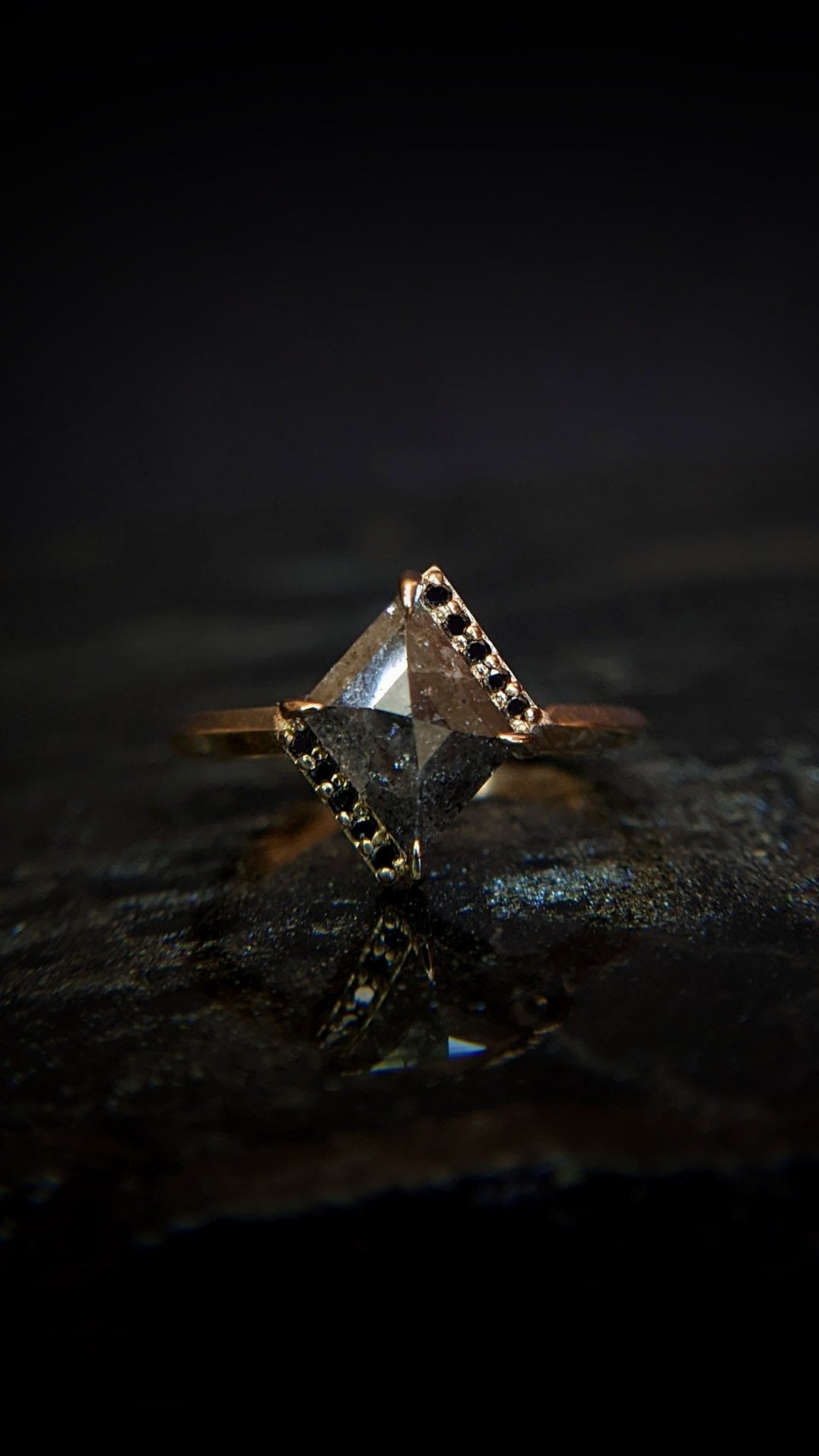Tyche Salt & Pepper Diamond Ring