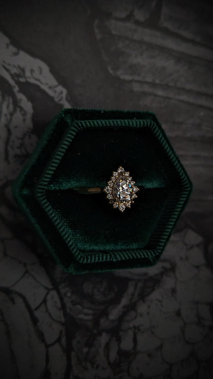 Velvet Ring Box - Green