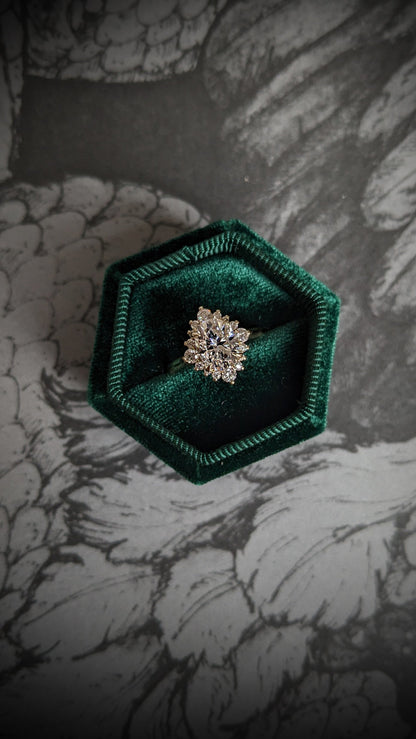 Velvet Ring Box - Green
