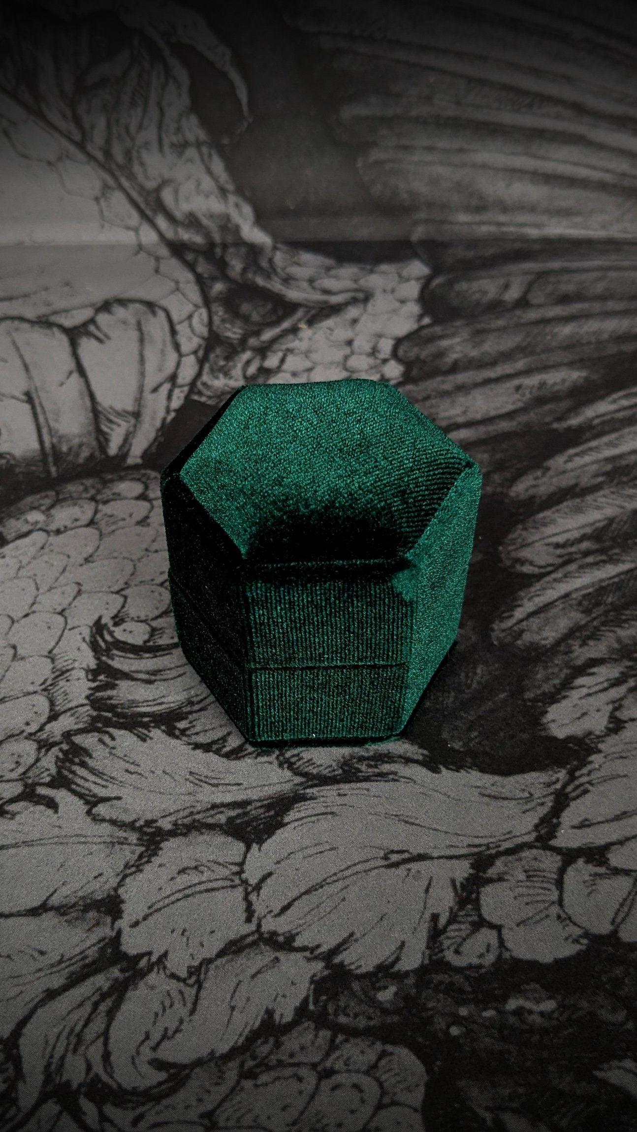Velvet Ring Box - Green