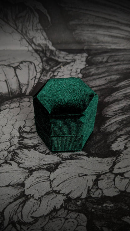 Velvet Ring Box - Green