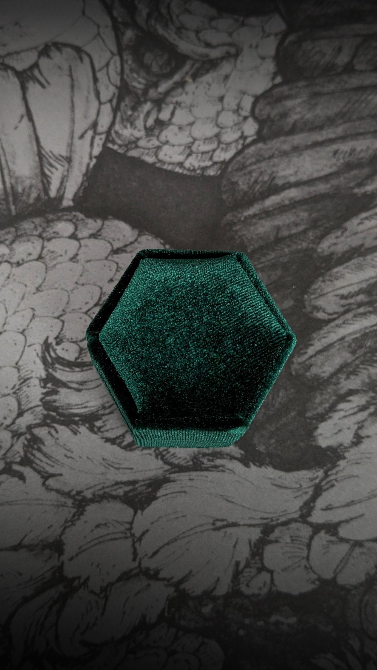 Velvet Ring Box - Green