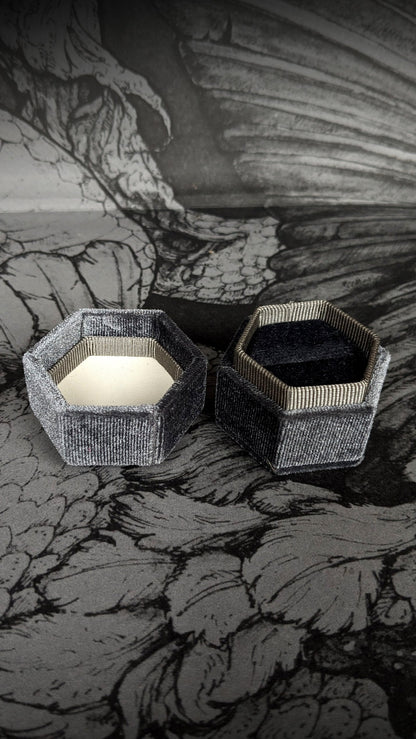 Velvet Ring Box - Grey