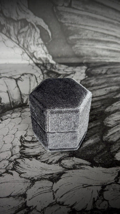 Velvet Ring Box - Grey