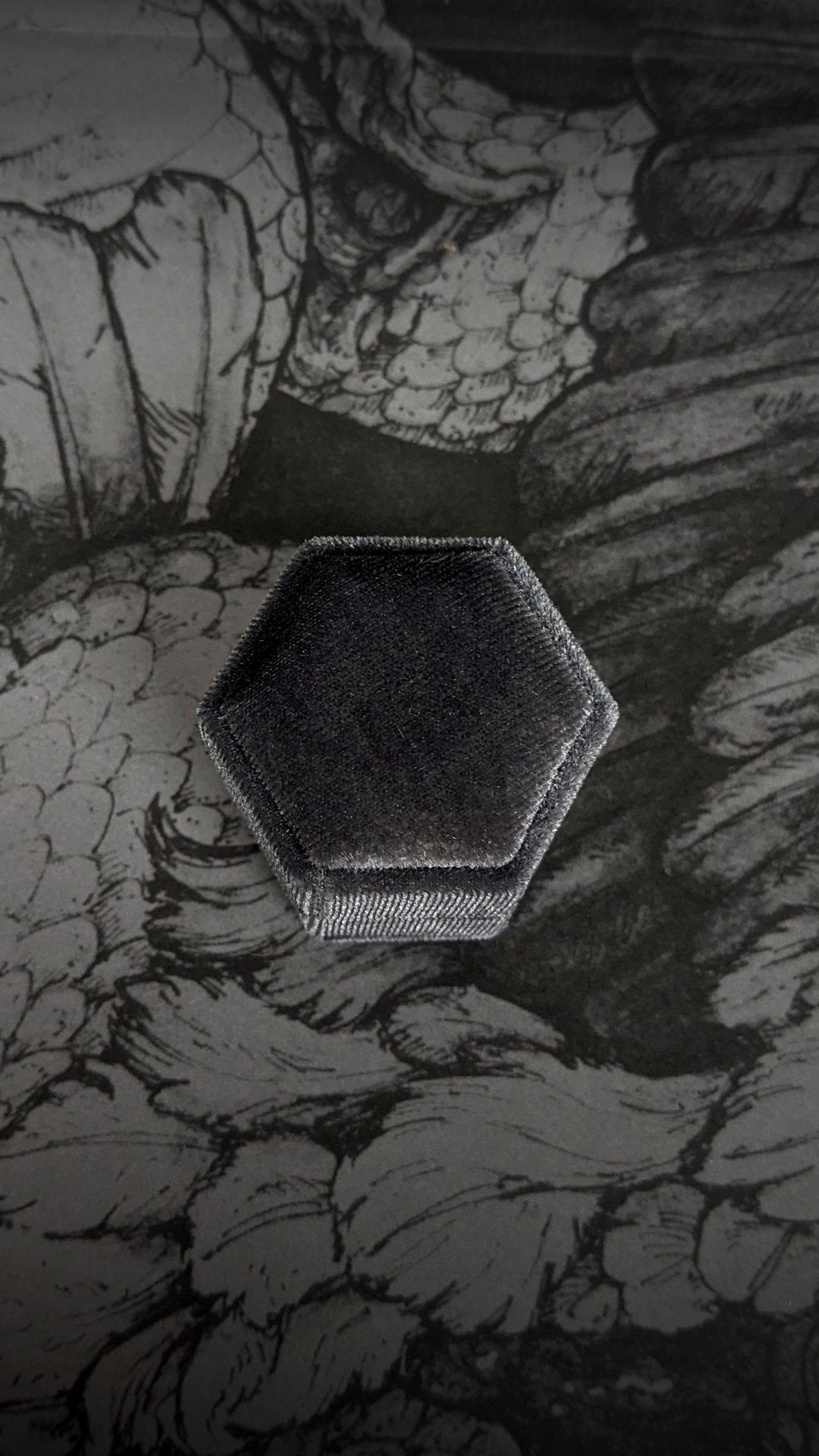 Velvet Ring Box - Grey
