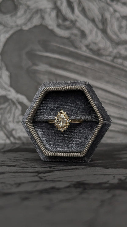 Velvet Ring Box - Grey