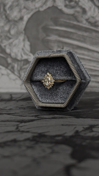 Velvet Ring Box - Grey