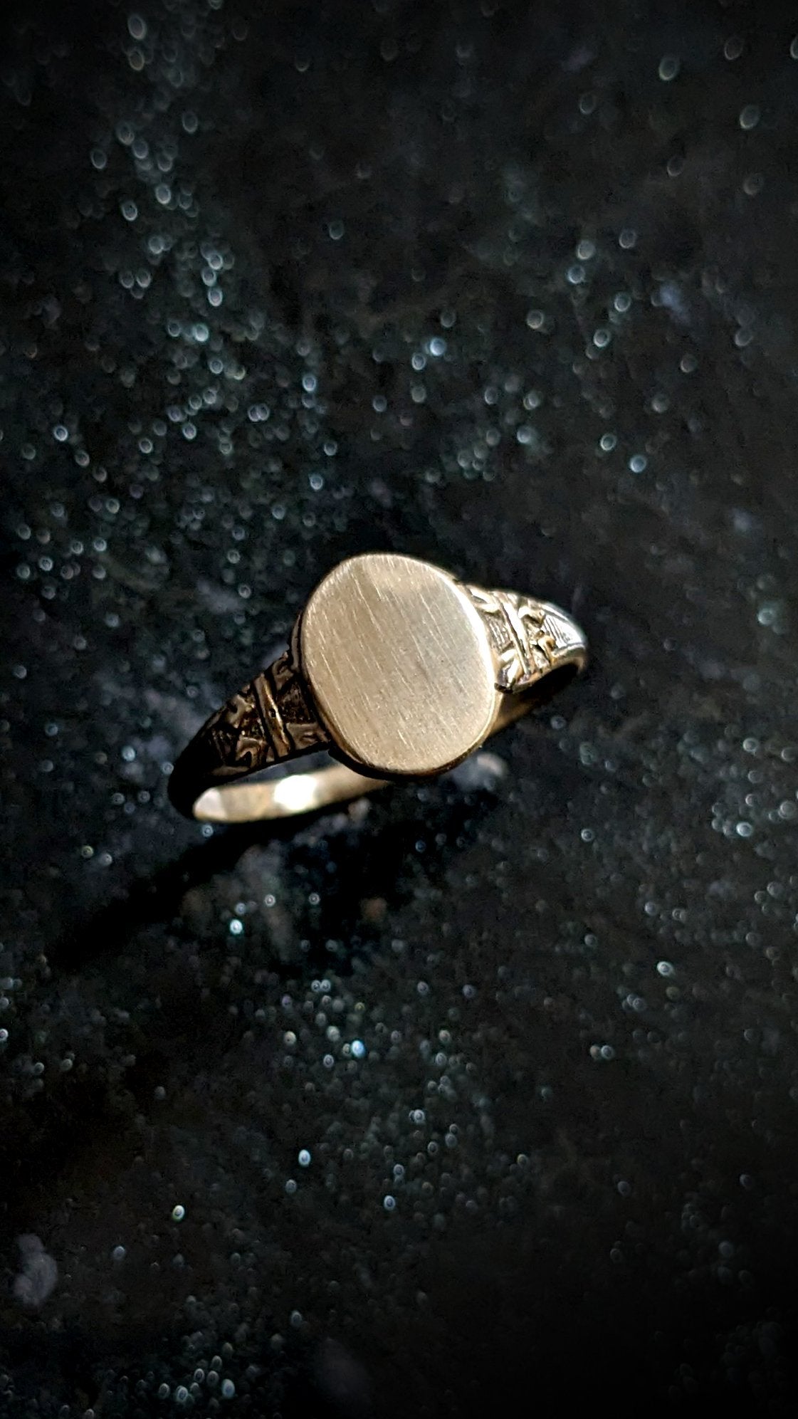 Vintage Style Oval Signet Ring