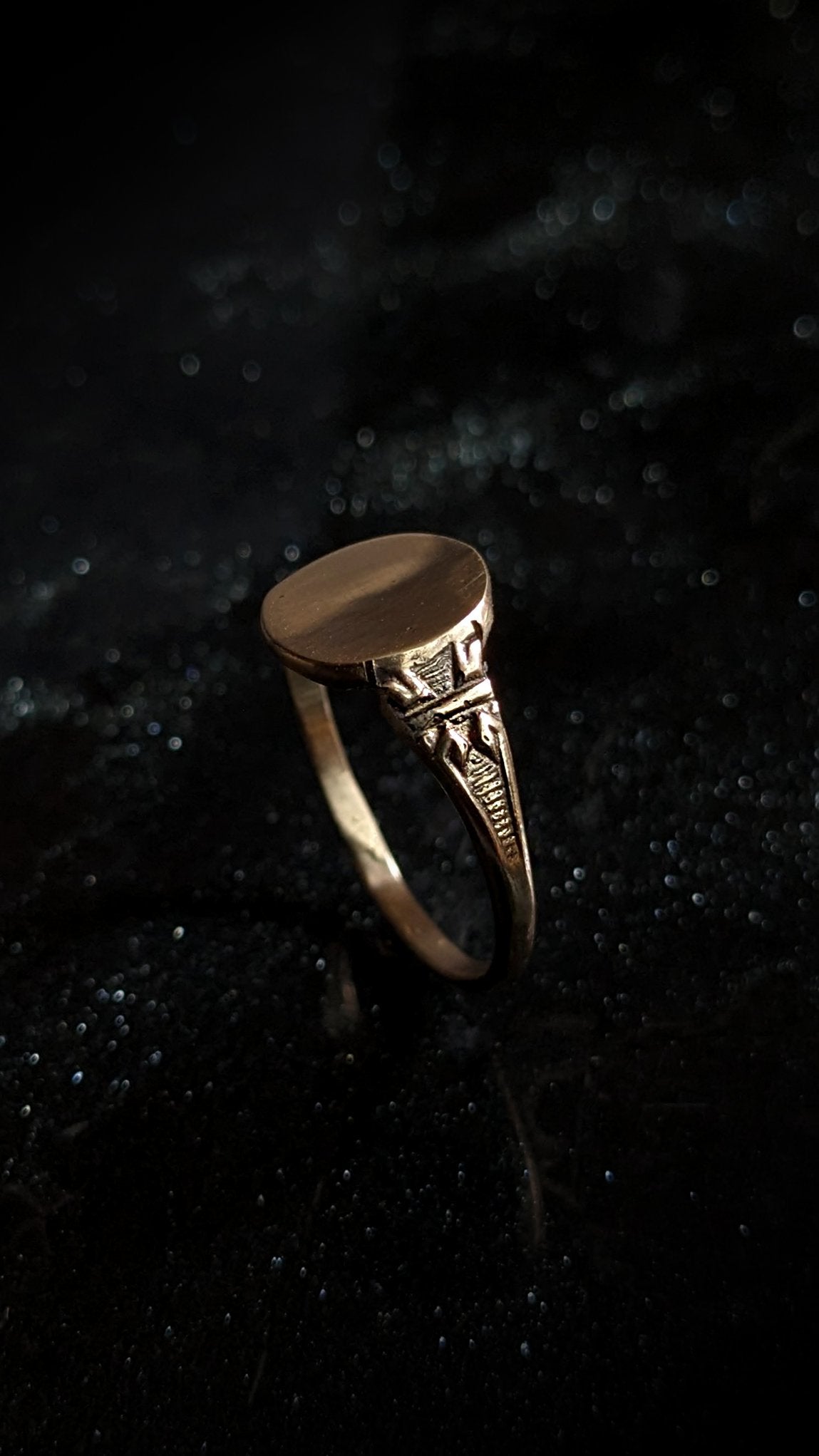 Vintage Style Oval Signet Ring