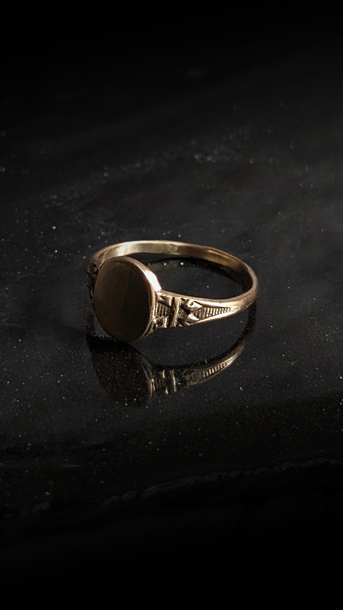 Vintage Style Oval Signet Ring