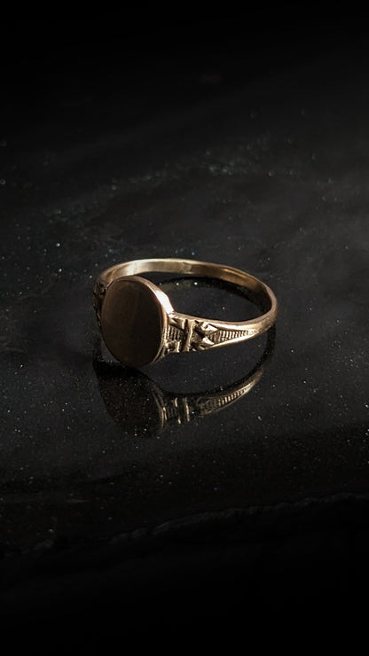 Vintage Style Oval Signet Ring