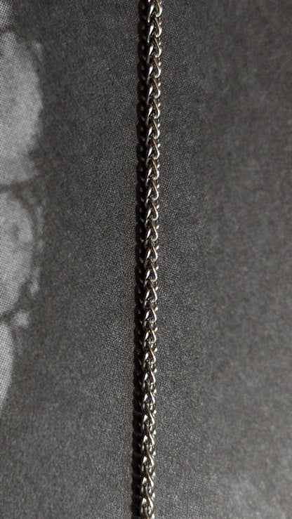 White Gold Wheat Chain