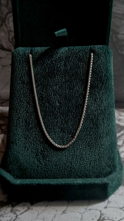 White Gold Wheat Chain