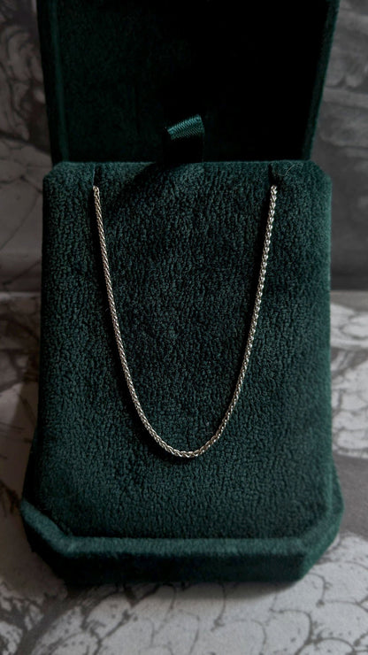 White Gold Wheat Chain