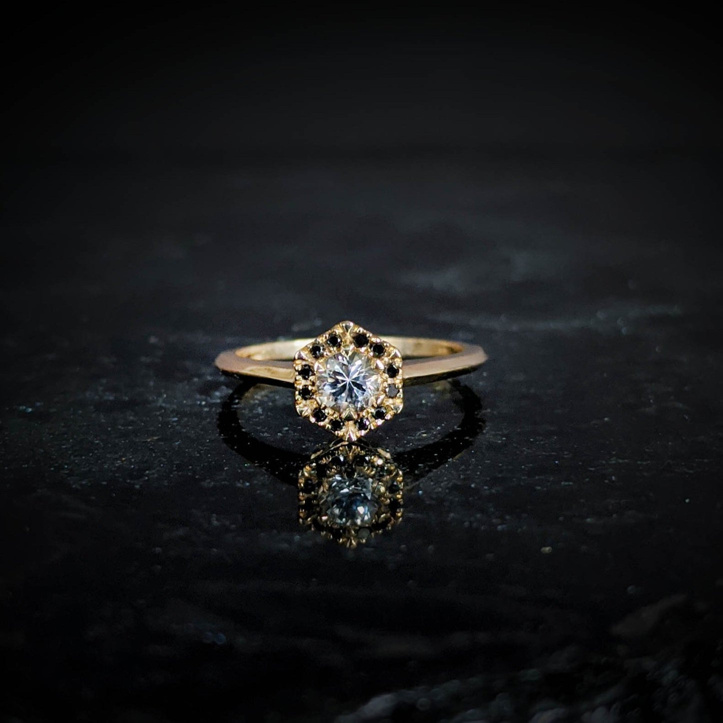 Yvaine White Sapphire Halo
