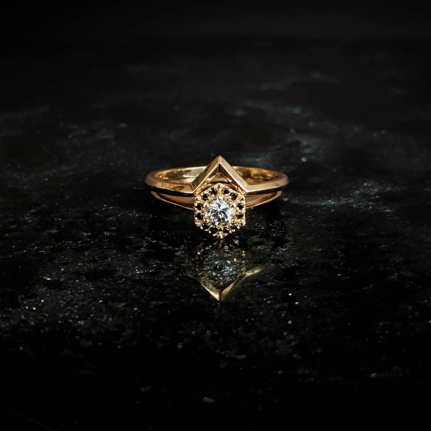 Yvaine White Sapphire Halo