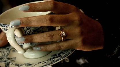 Yvaine White Sapphire Halo