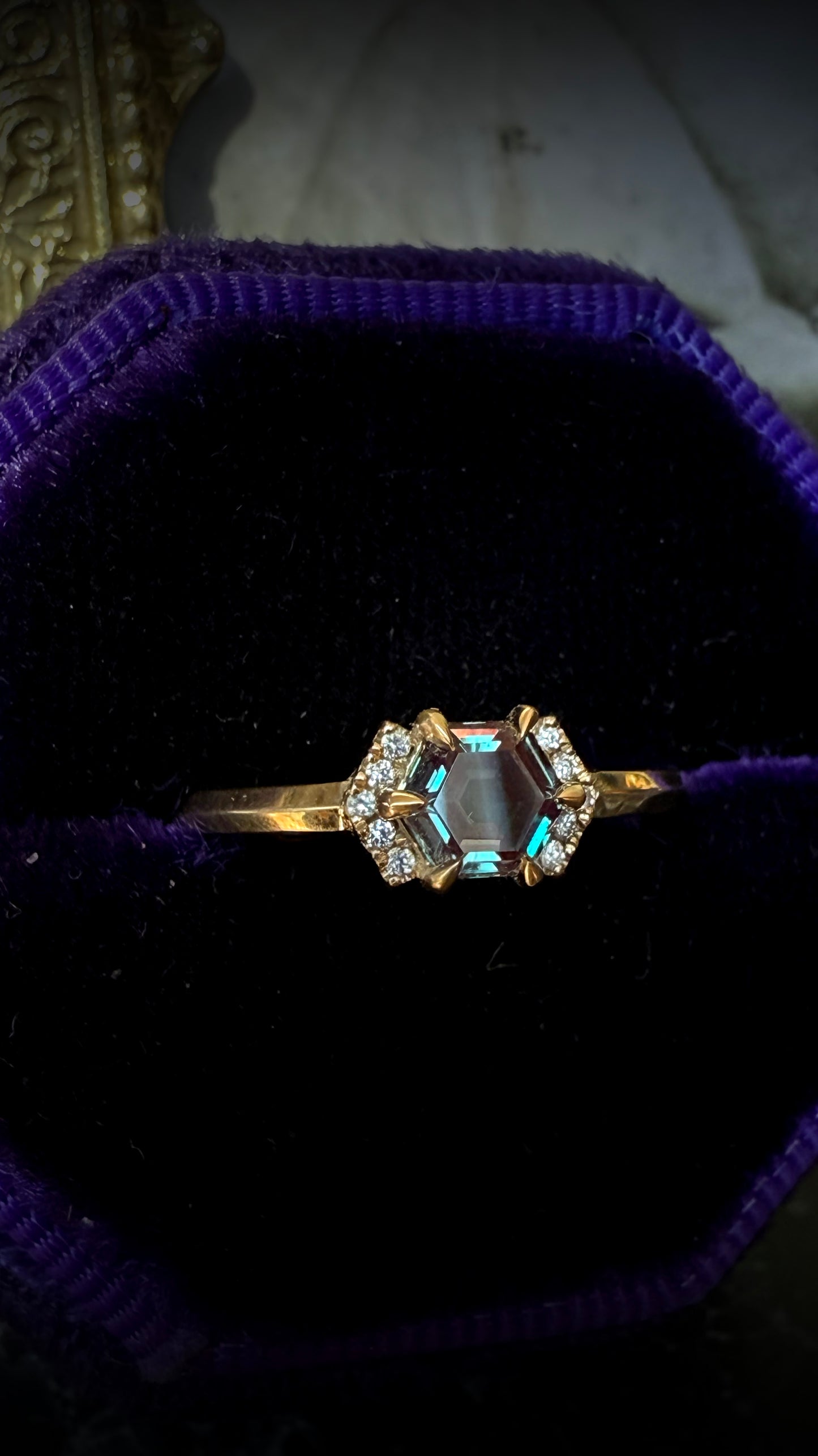 Ursa Hex Alexandrite Ring