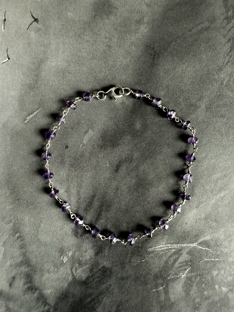 Amethyst Silver Bracelet