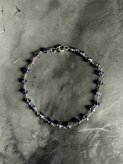 Amethyst Silver Bracelet