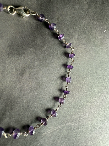 Amethyst Silver Bracelet