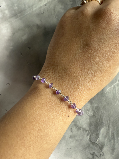 Amethyst Silver Bracelet