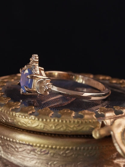 Ami Hex Opalescent Sapphire Ring
