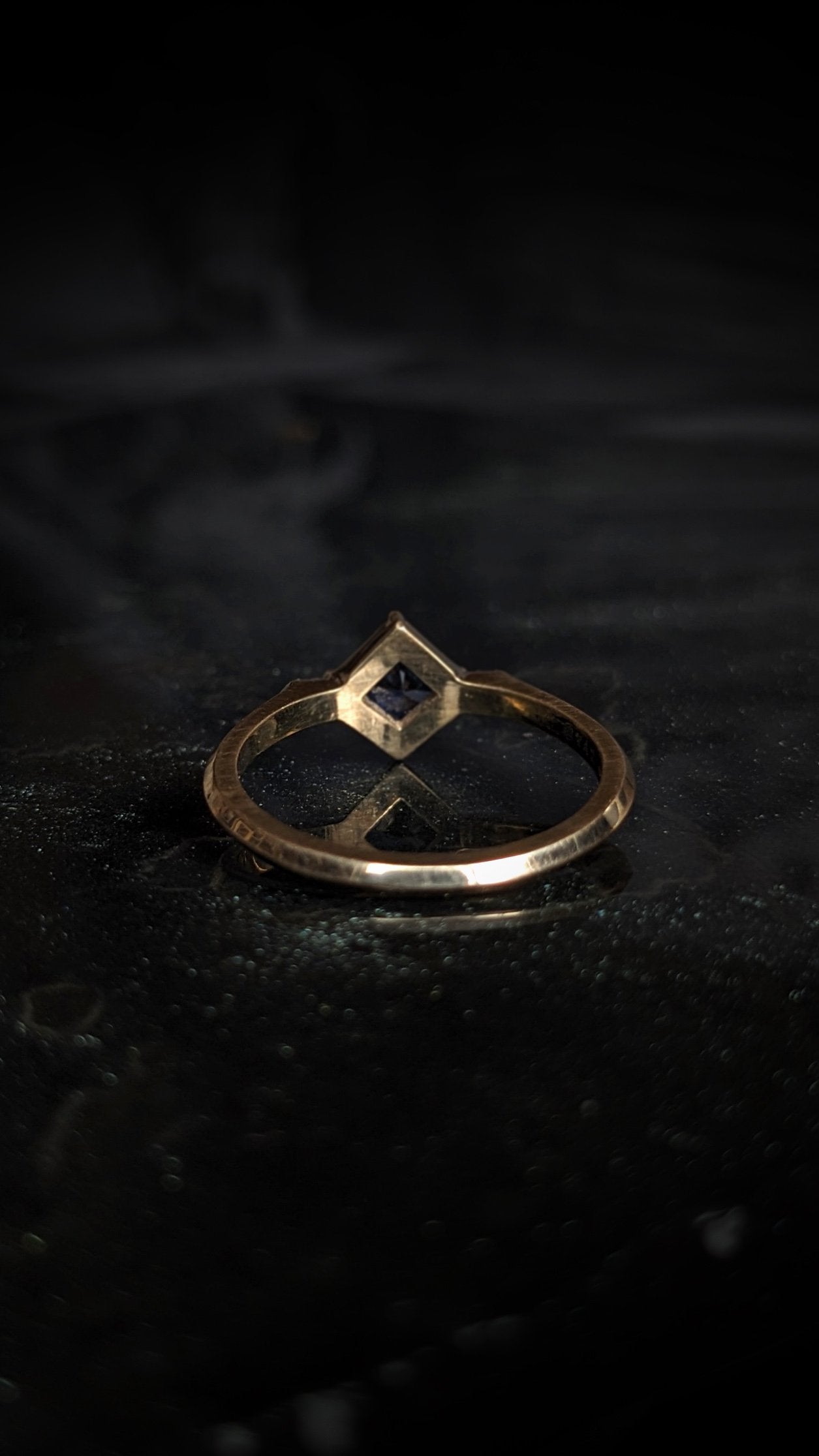 Andy Blue Sapphire Accented Ring