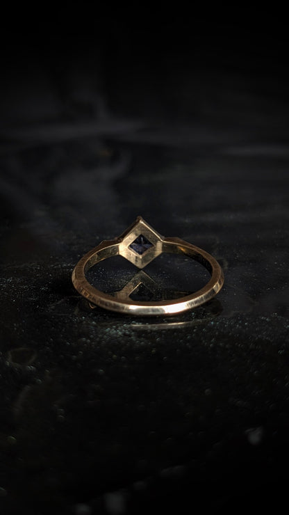 Andy Blue Sapphire Accented Ring