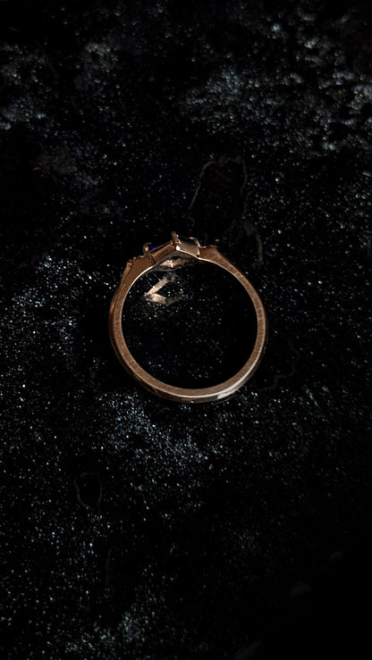 Andy Blue Sapphire Accented Ring