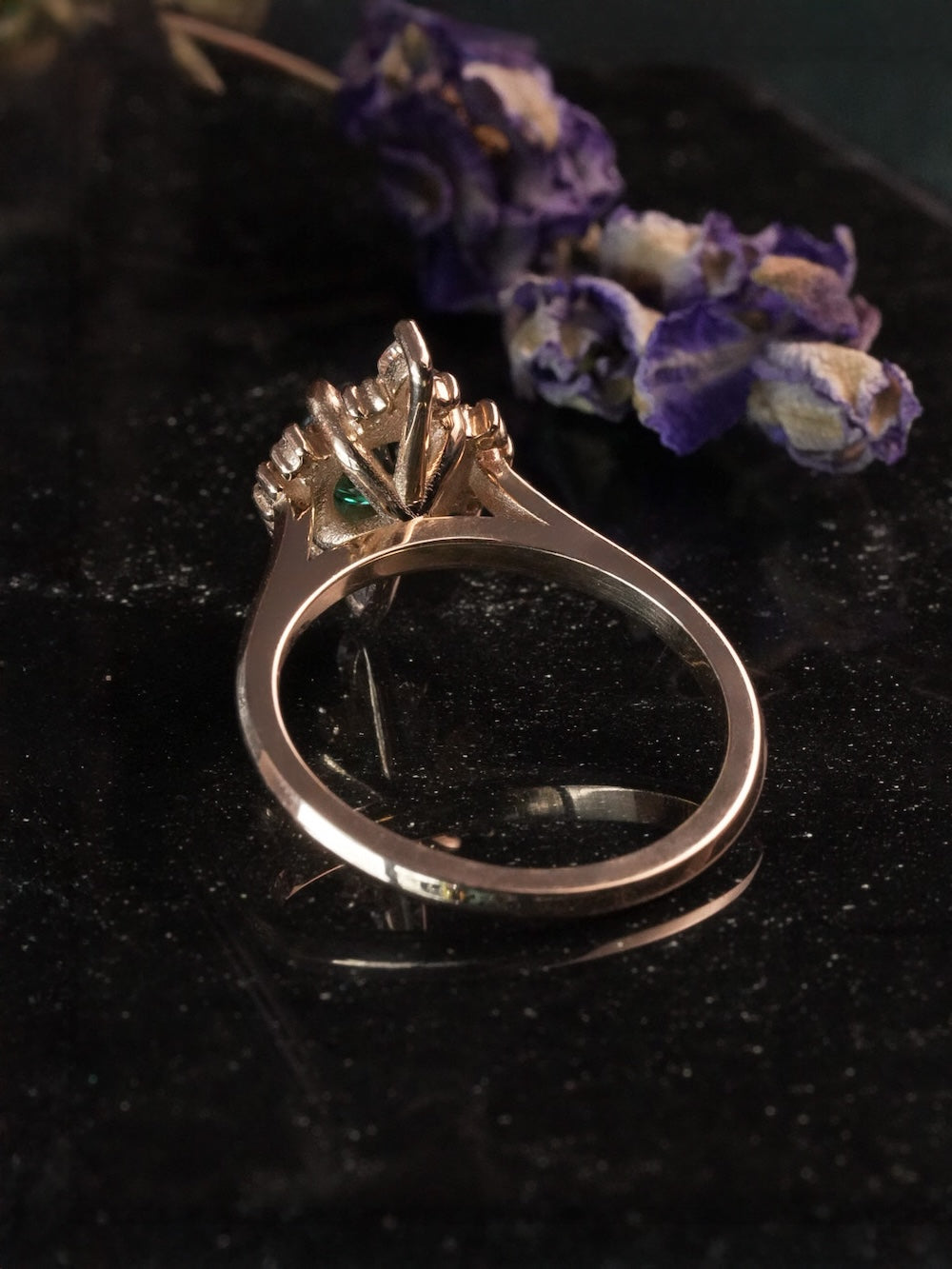Atlas II Green Moissanite Ring